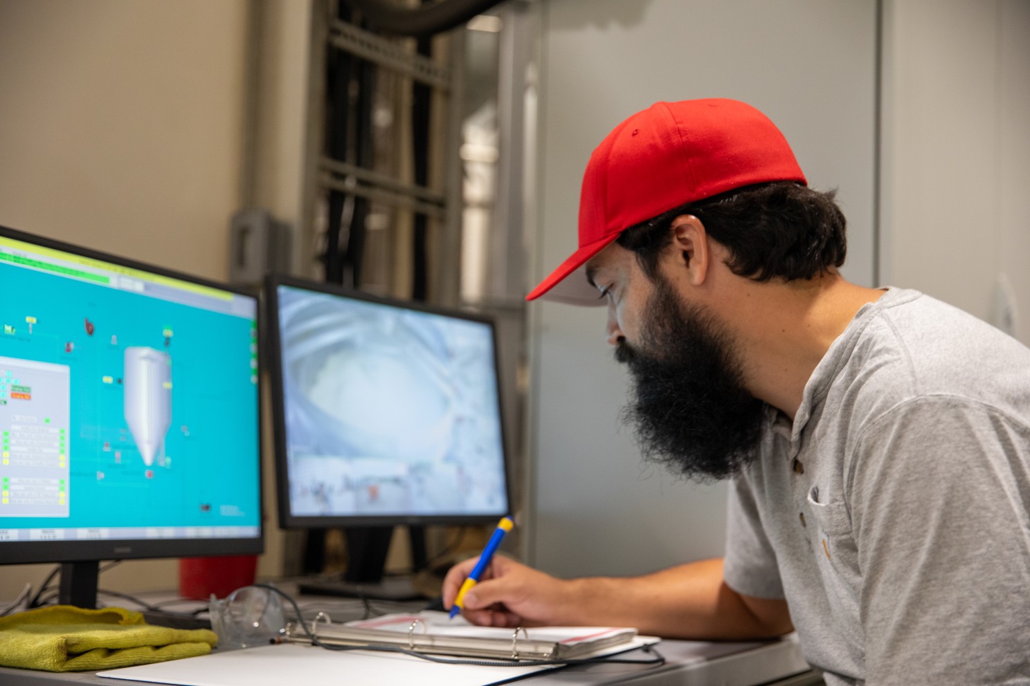 en el centro de control